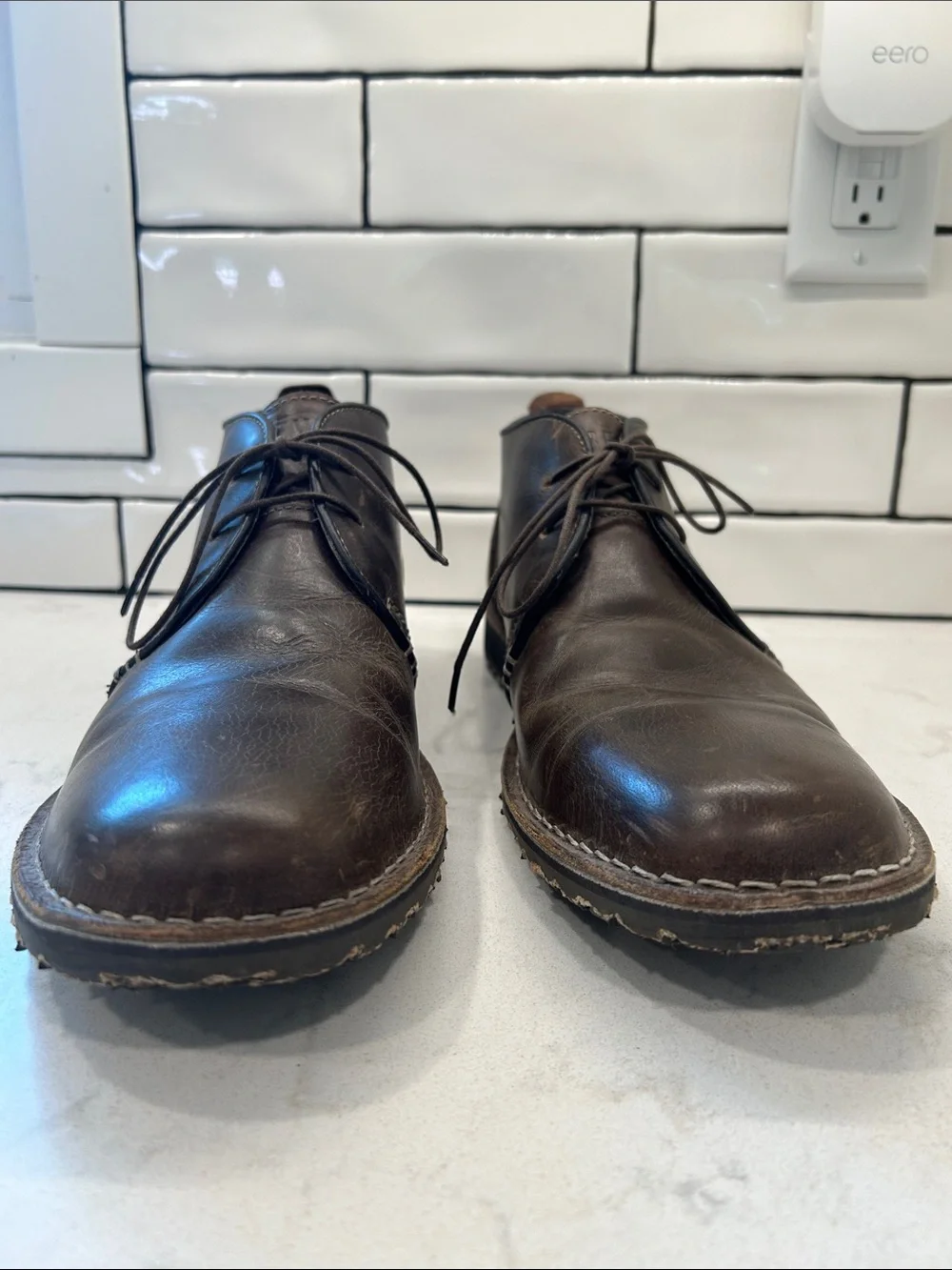 Crevo‎ Longport Mens Size 12 Brown Leather Casual Ankle Chukka Boot Shoes